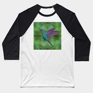 Hummingbird on Green Baseball T-Shirt